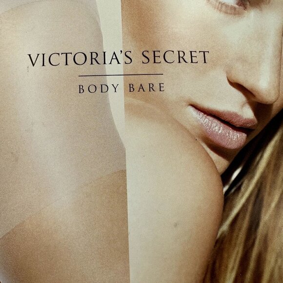Victoria's Secret Body Bare Control Top 7 Denier Black Size B Sheer Vintage - Picture 3 of 8